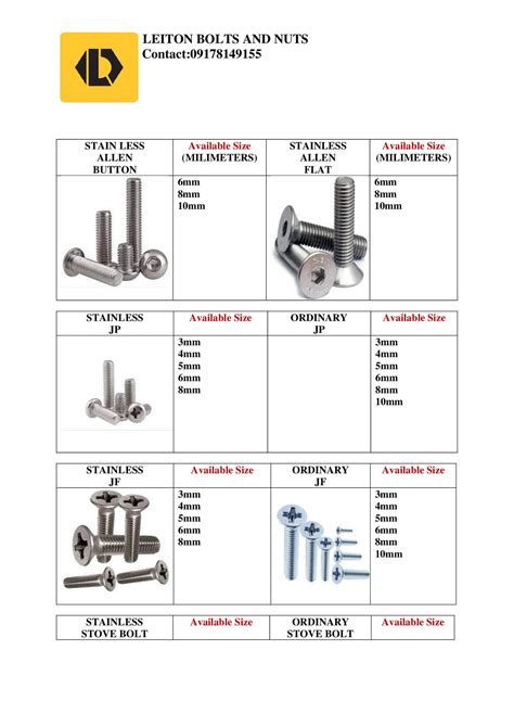 bolts and nuts cainta|Leiton Bolts and Nuts .